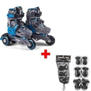 (Bundle) California Flex Tuffguy 2i1 Inlinere Str. 31-34 + California Pro Beskyttelsessæt 7-10 år (Medium)