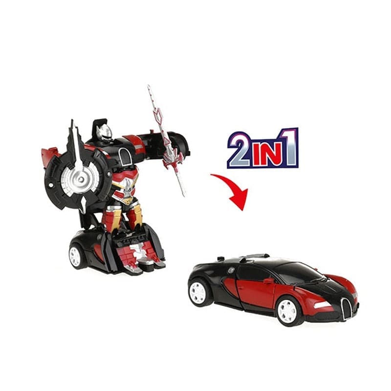 ROBOFORCES Transformerende 2i1 Robot (10 cm) Med Pullback