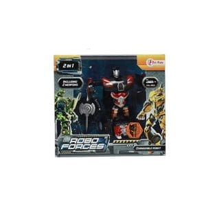 ROBOFORCES Transformerende 2i1 Robot (10 cm) Med Pullback