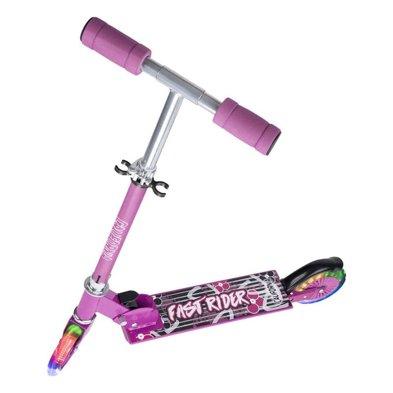 California Løbehjul Pink Med LED-Lys - LB-83154