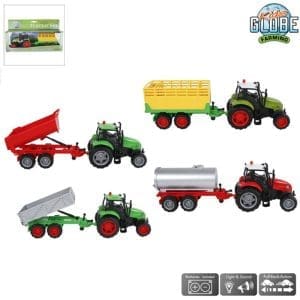 Kids Globe Traktor Med Trailer