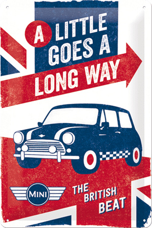 Nostaltic Art Tin Sign 20x30cm Mini - A Little Goes A Long Way