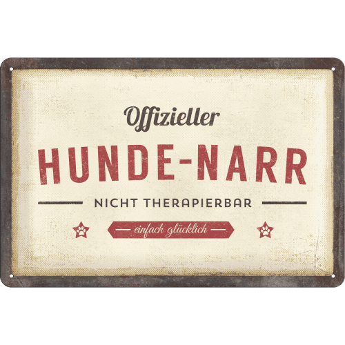 Nostalgic-Art Tin Sign 20x30 Cm Hunde-Narr