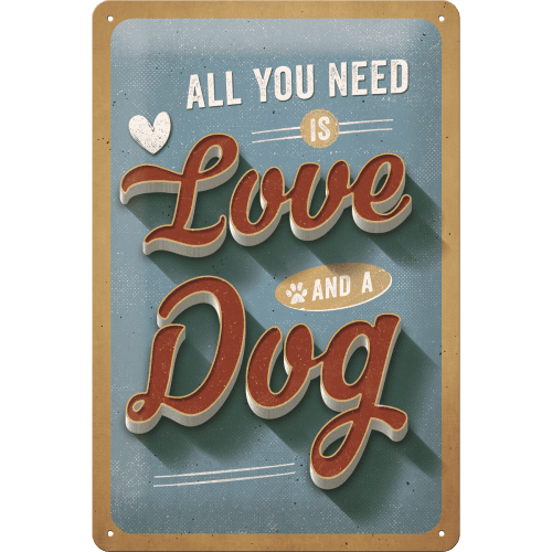 Nostalgic-Art Tin Sign 20x30 Cm Love Dog