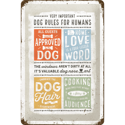 Nostalgic-Art PfotenSchild - Dog Rules