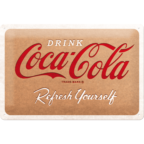 Nostalgic-Art Tin Sign 20 X 30 Coca Cola - Cardboard Logo