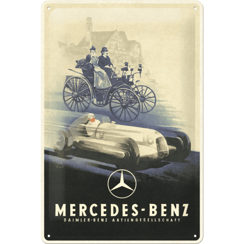 Nostalgic-Art Tin Sign 20 X 30 Mercedes-Benz - Silver Arrow Historic