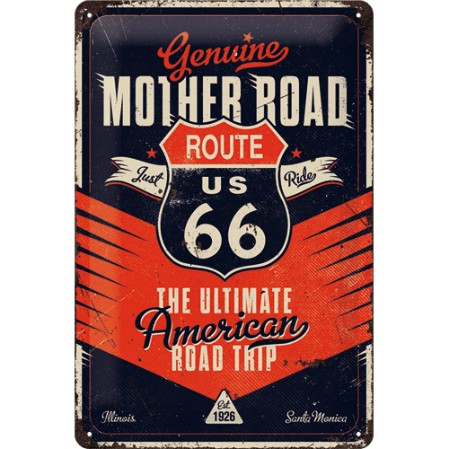 Nostalgic-Art Tin Sign 20 X 30 Route 66 The Ultimate Road Trip