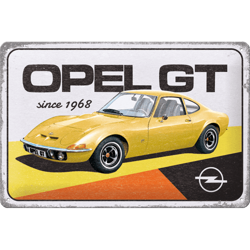 Opel - GT since 1968 Skilt 20 x 30 cm