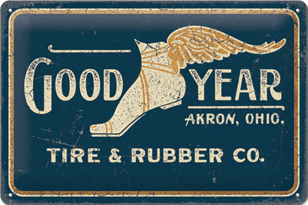 Goodyear - Wing Foot Logo 1901 Tin Signs 20 x 30 cm