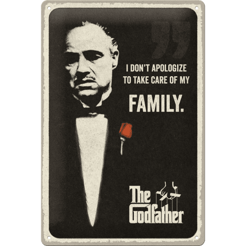 The Godfather - I don't apologize Skilt 20 x 30 cm