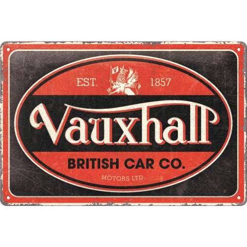Vauxhall - Vintage Oval Skilt 20 x 30 cm