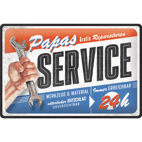 Papas Service Skilt 20 x 30 cm