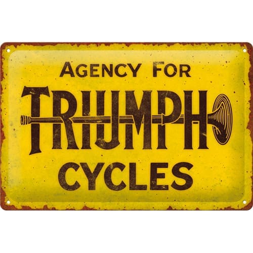 Triumph - Agency for Cycles Skilt (20x30 cm)