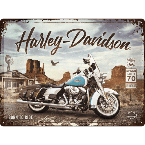 Nostalgic-Art Tin Sign 30 X 40 Harley-Davidson - Route 66 Road King Classic