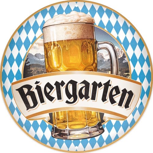 Biergarden Skilt Ø35