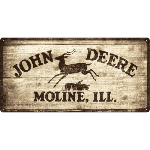 John Deere Logo 1937, Tin Sign 25x50cm