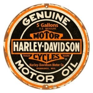 Harley-Davidson - Logo Skilt Rund Ø35