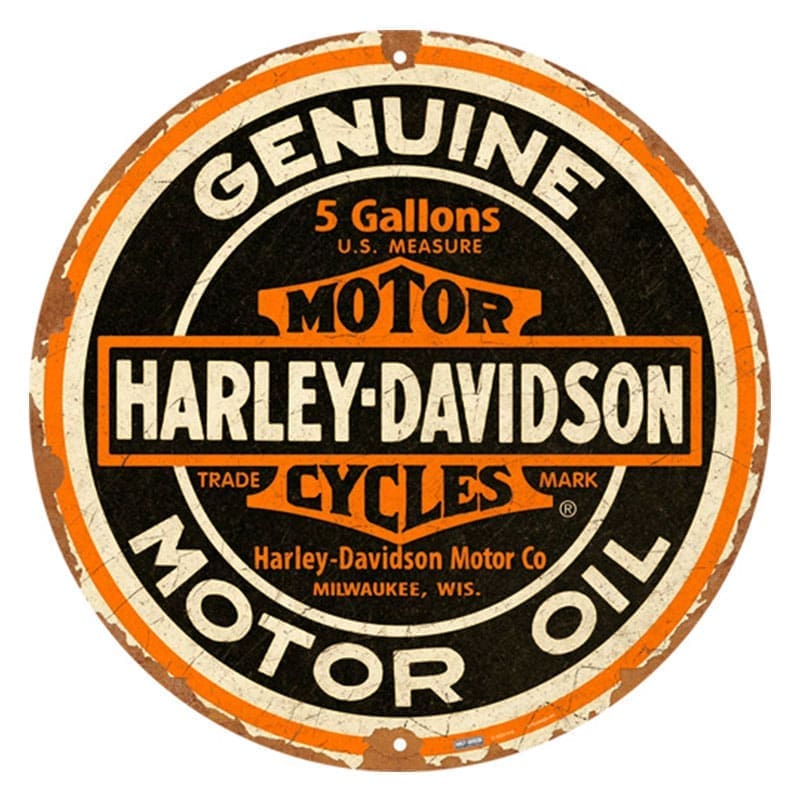 Harley-Davidson - Logo Skilt Rund Ø35