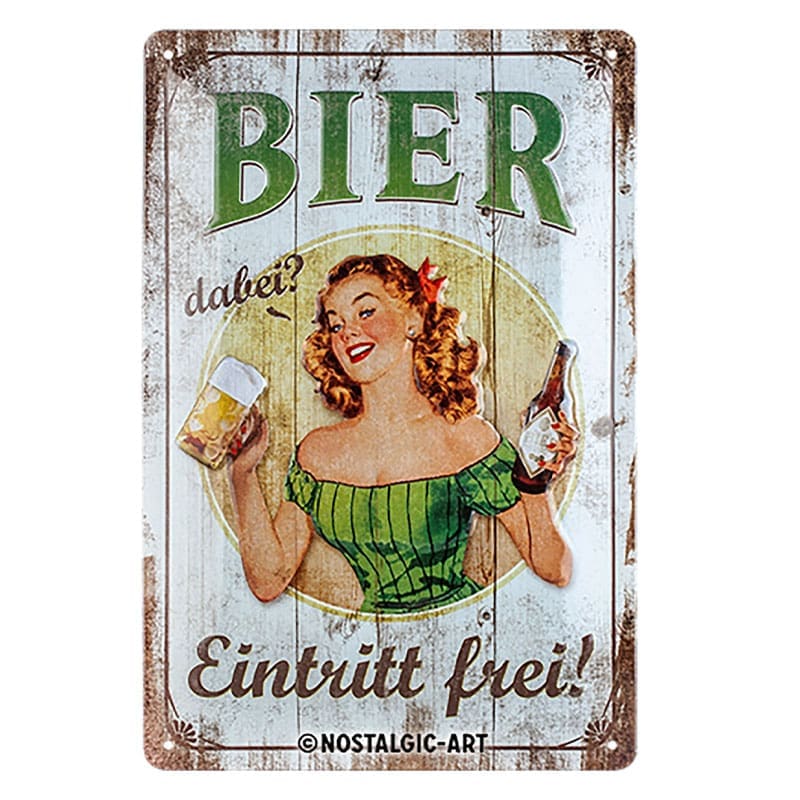 Bier dabei - Eintritt frei 20x30 cm