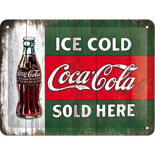Skilt - 15x20 - Coca-Cola - Ice Cold Sold Here