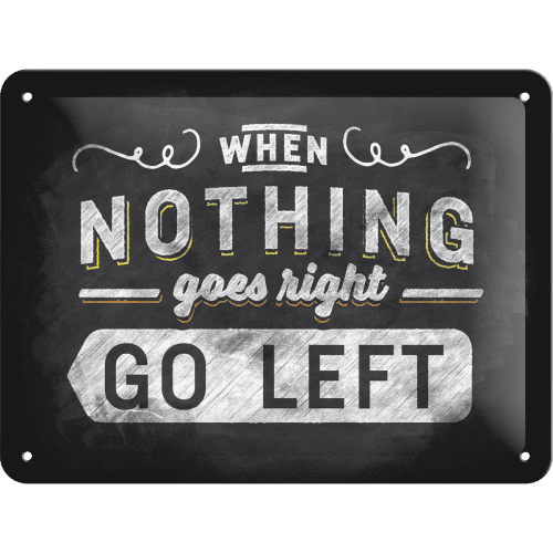 Skilt - 15x20 - Go Left