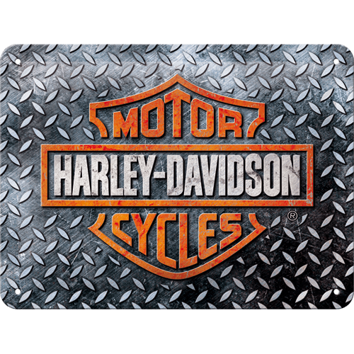 Skilt - 15x20 - Harley-Davidson - Diamond Plate
