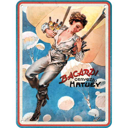 Skilt - 15x20 - Bacardi - Cerveza Hatuey Pin Up Girl