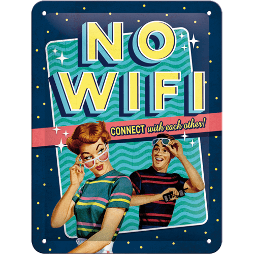 Tin Signs 15 x 20 cm No WiFi