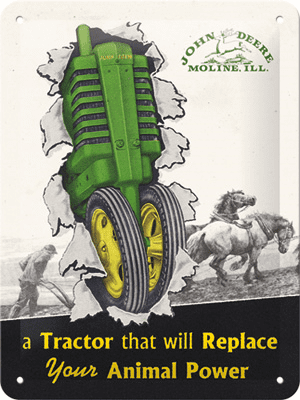 John Deere - Tractor & Animal Power Tin Signs 15 x 20 cm