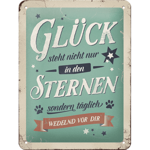 Pfotenschild - Glück in den Sternen ... (15x20cm)
