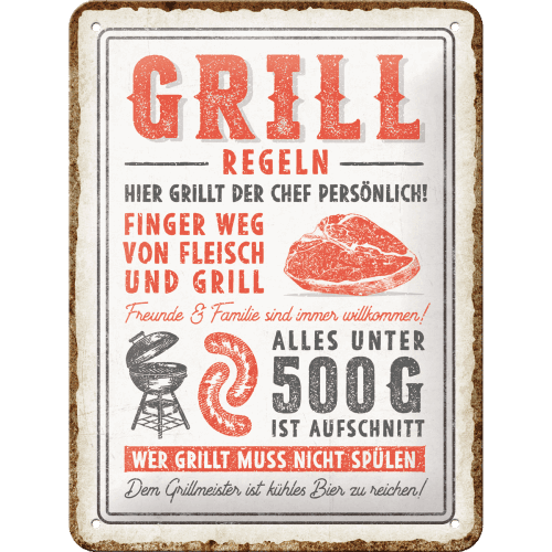 Grillregeln (15x20cm)