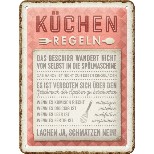 Küchen-Regeln (15x20cm)