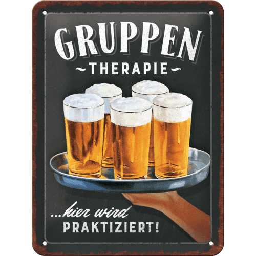 Gruppentherapie - Bier (15x20cm)