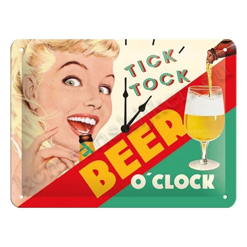 Tico Tock Beer O´clock (15x20cm)