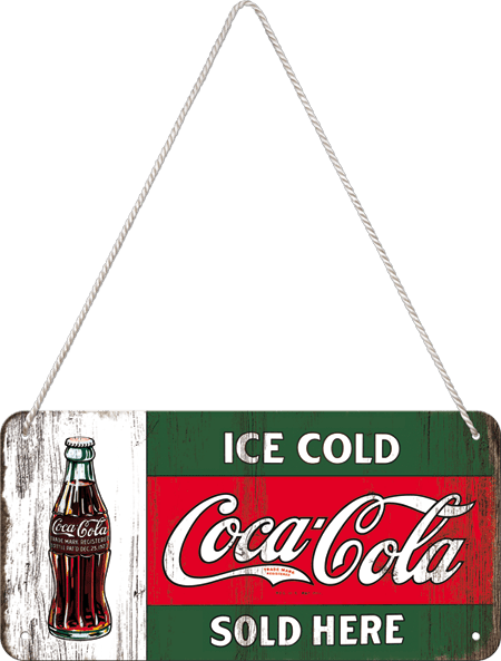 Skilt - 10x20 - Coca-Cola - Ice Cold Sold Here