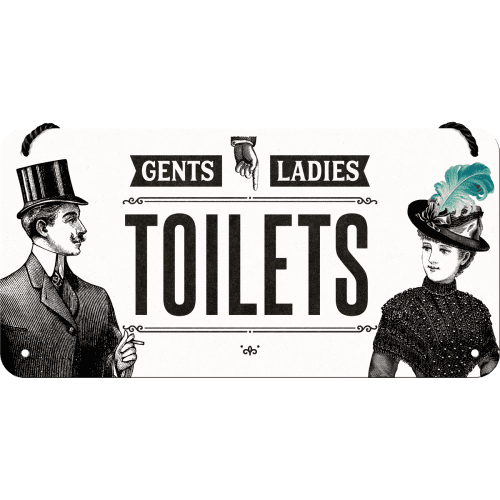 Nostalgic-Art Hanging Sign Toilet