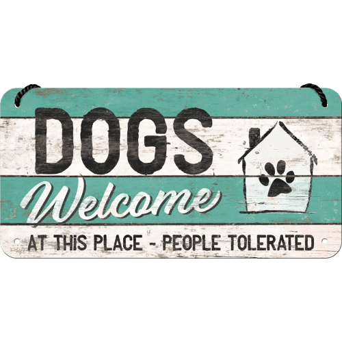 Nostalgic-Art Hanging Sign Dogs Welcome