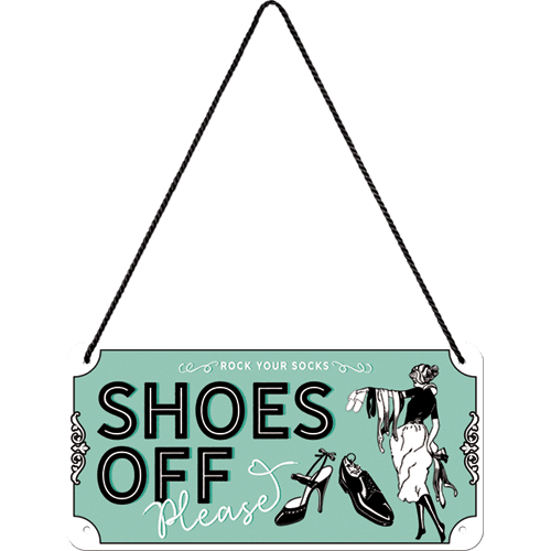 Skilt - 10x20 - Shoes Off