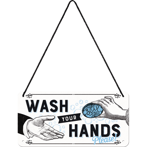 Skilt - 10x20 - Wash Your Hands