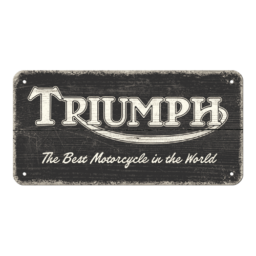 Triumph - Logo Black Wood (10×20 cm)