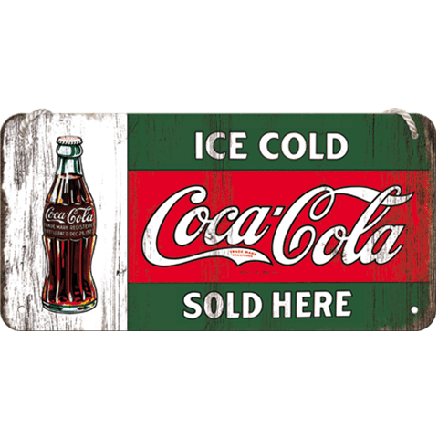 Skilt - 10x20 - Coca-Cola - Ice Cold Sold Here