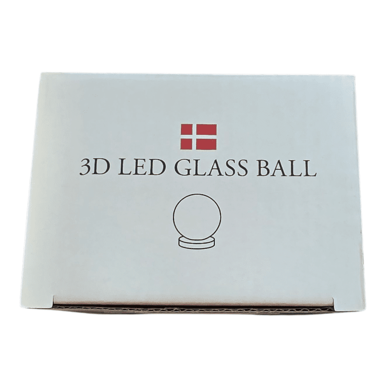 3D Glasball Måge på pind