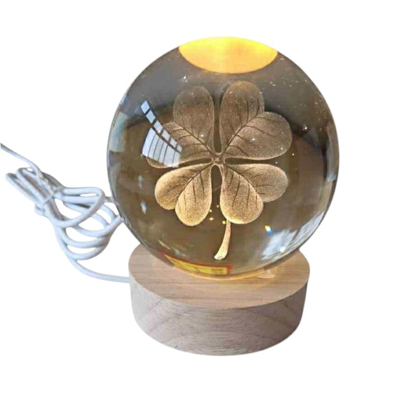 3D Glasball Firkløver