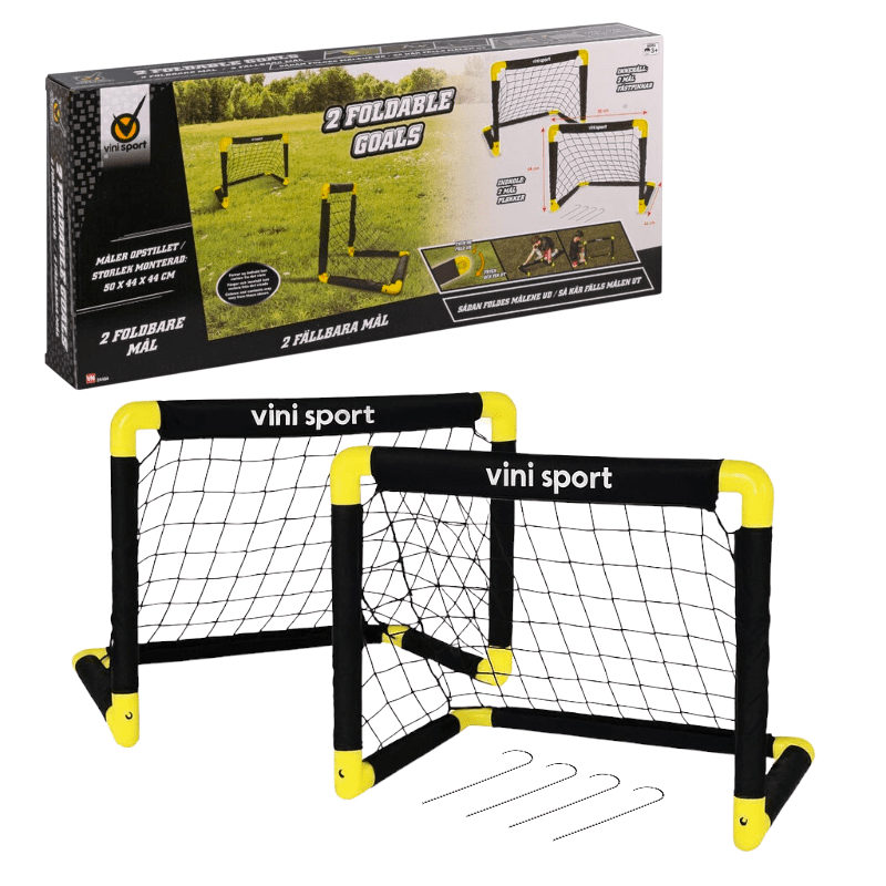 VINI Foldbare Mini Fodboldmål (2 Stk.)