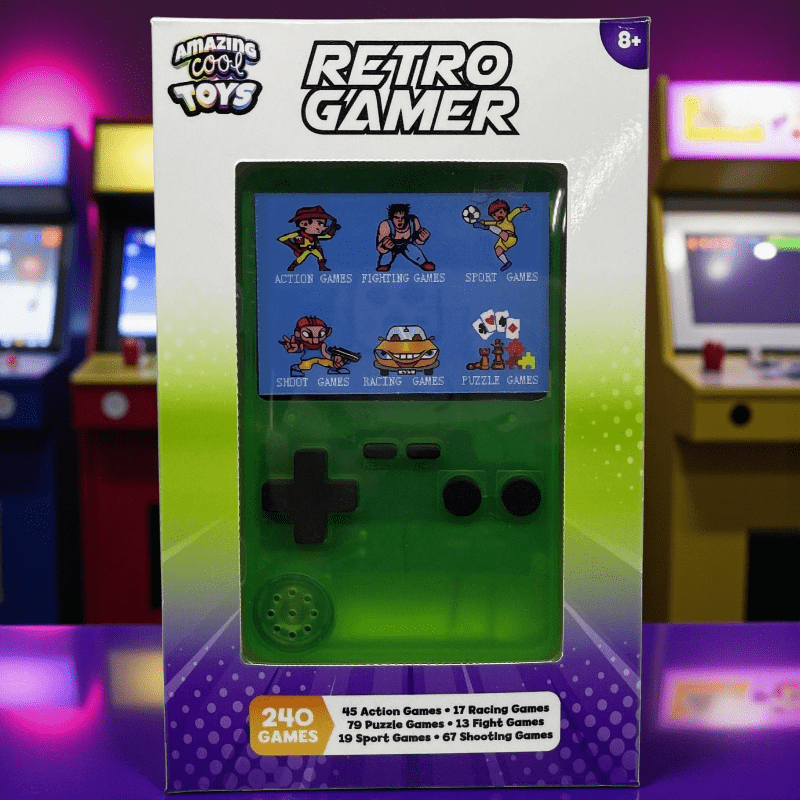 AC Retro Videospil Med 240 Spil Grøn